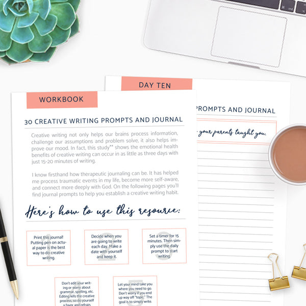 30 Creative Writing Prompts & Daily Journal