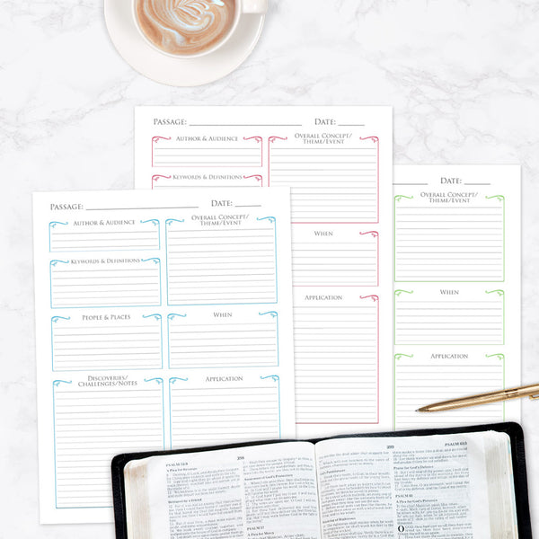 "10 Questions" Bible Study Printable Template