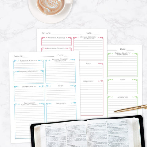 "10 Questions" Bible Study Printable Template