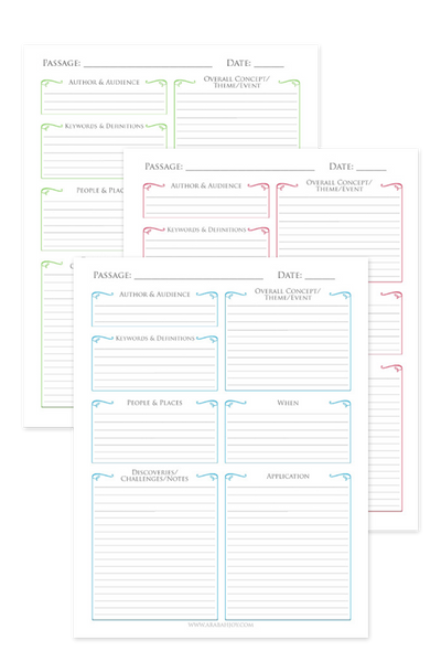 "10 Questions" Bible Study Printable Template