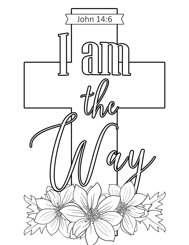I Am The Way Coloring Sheet