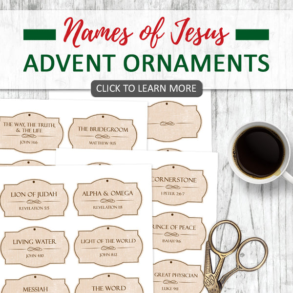 Names of Jesus Printable Christmas Ornaments
