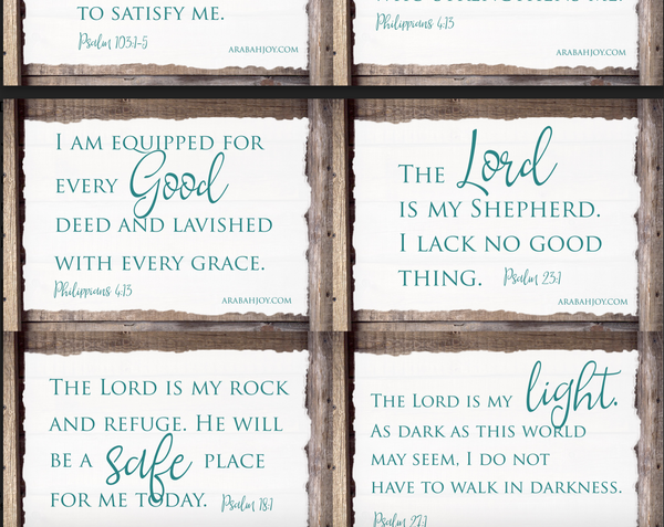 10 Daily Scripture Affirmations for Every Christian Woman- Card Set