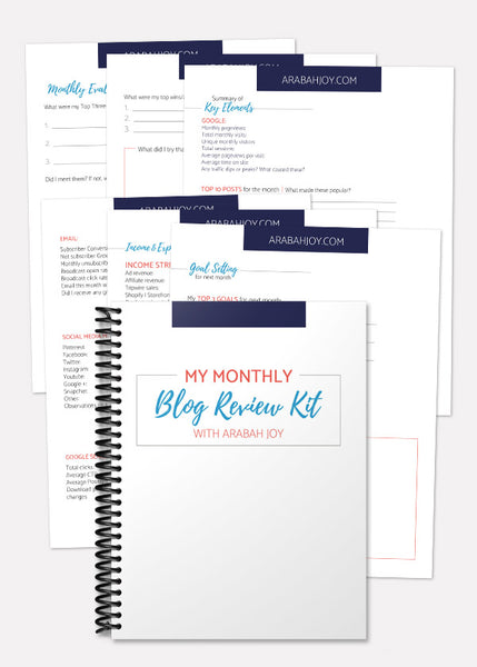 Monthly Blog Review Template {7 pages}