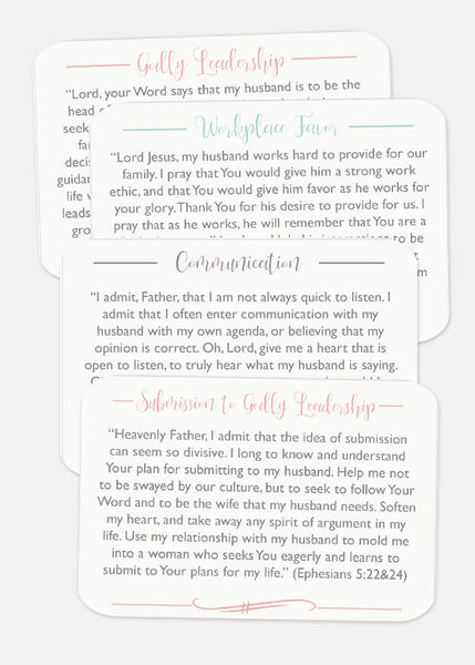 Prayer Card Pack: 10 Powerful Scriptures to Pray Over Your Marriage