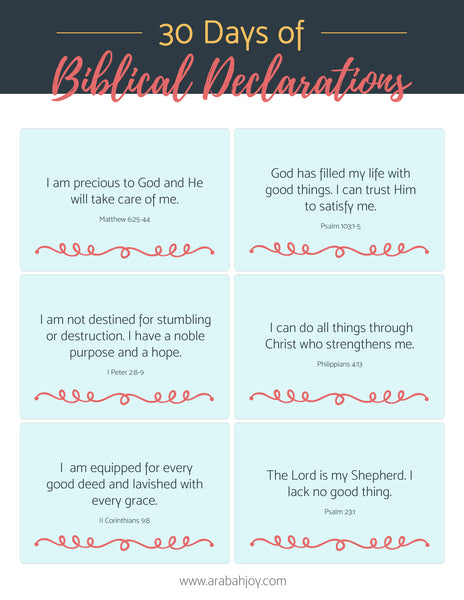 30 Biblical Declarations