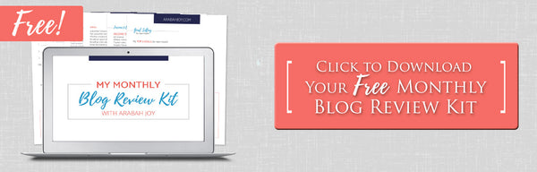 Monthly Blog Review Template {7 pages}