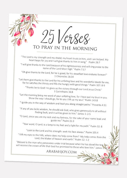 25 Verses to Pray in the Morning