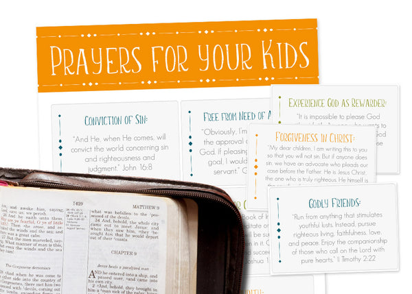 Prayer Card Pack: 10 War Room Prayers to Pray for Your Kids