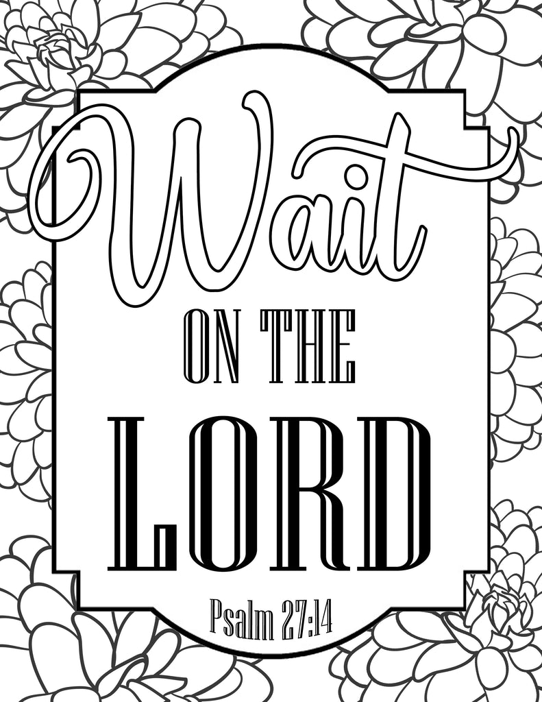 Wait on the Lord Coloring Sheet